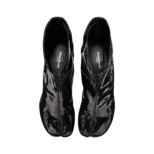 Maison Margiela Tabi Mirror-Effect Cracked Ankle Boots