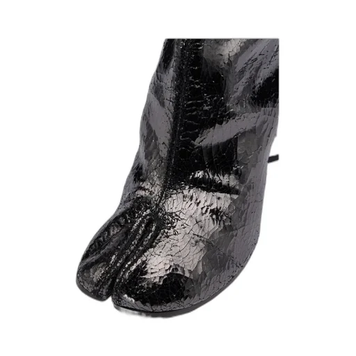 Maison Margiela Tabi Mirror-Effect Cracked Ankle Boots