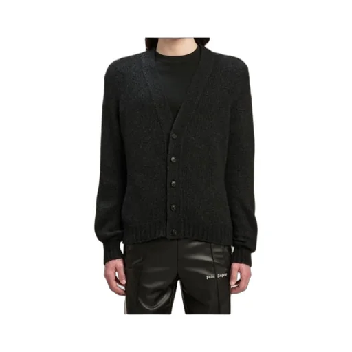 Palm Angels Logo Intarsia V-Neck Cardigan