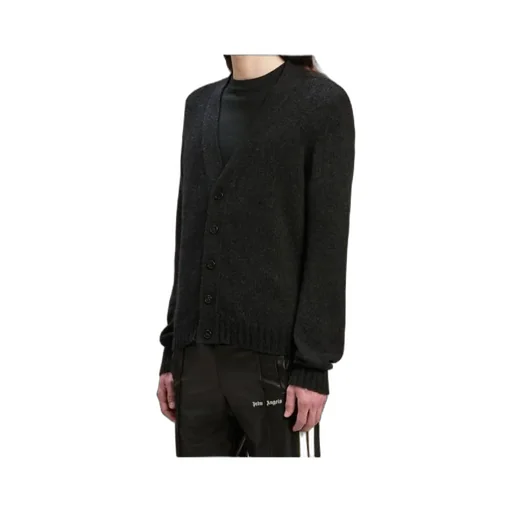Palm Angels Logo Intarsia V-Neck Cardigan