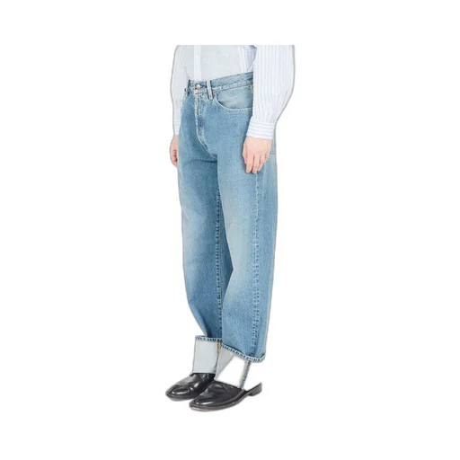 Turn-Up Straight-Leg Jeans
