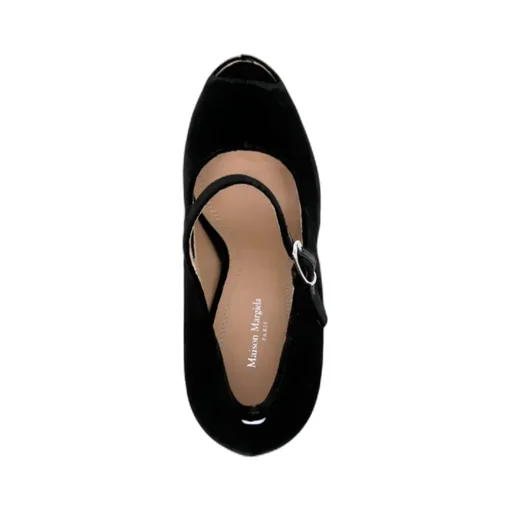 125Mm Velvet Peep-Toe Sandals