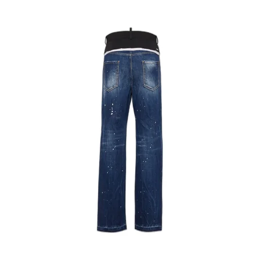 Dsquared2 Paint Splatter-Detailed Distressed Denim Jeans