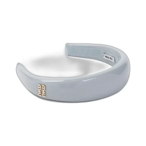 Logo-Lettering Leather Handband