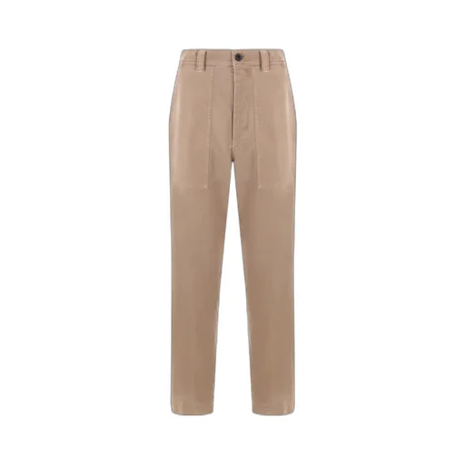 Garment-Dyed Straight-Leg Trousers
