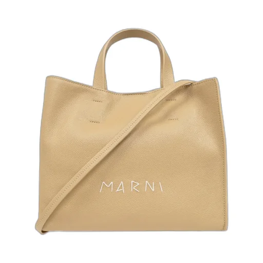 Marni Museo Logo Embroidered Shopper Bag