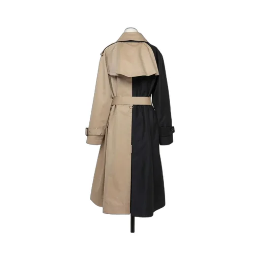 Sacai Two-Toned Double Breasted Belted Trench Coat