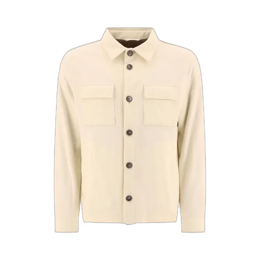 Herno Long Sleeved Buttoned Shirt Jacket
