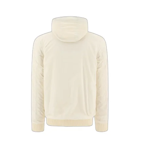 Herno Ribbed-Knit Zipped Hooded Drawstring Reversibile Jacket