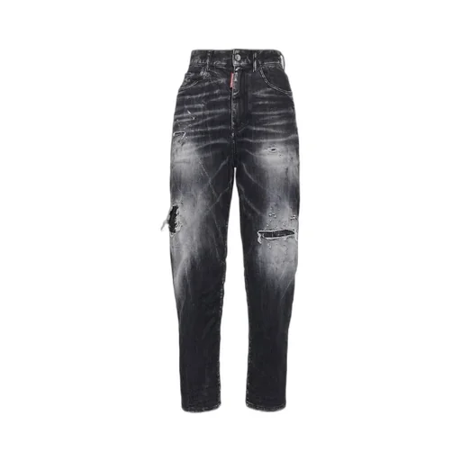 Dsquared2 Distressed Straight-Leg Jeans