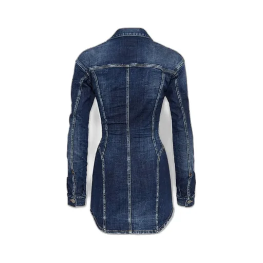 Dsquared2 Distressed Mini Denim Dress