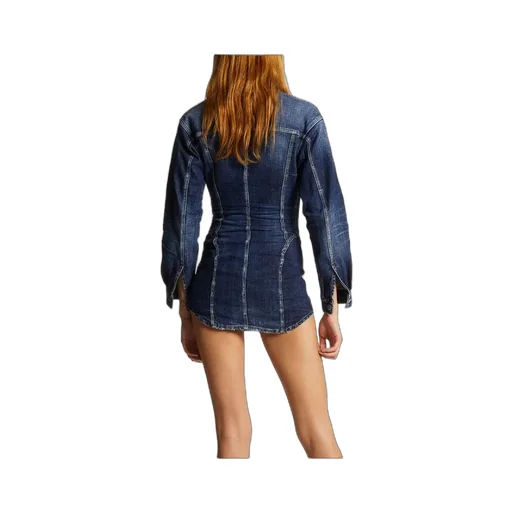 Dsquared2 Distressed Mini Denim Dress