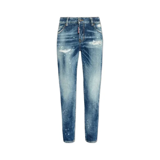Dsquared2 Logo-Patch Distressed Jeans