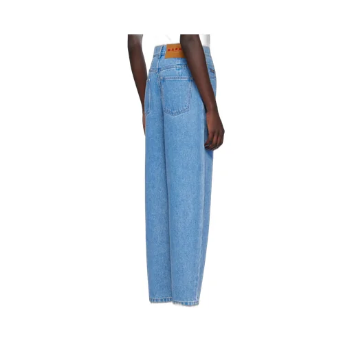 Marni Logo Embroidered Loose Fit Jeans