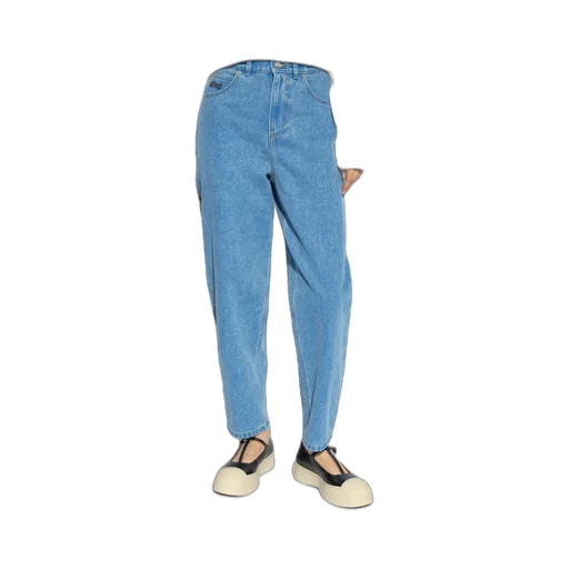 Marni Logo Embroidered Loose Fit Jeans