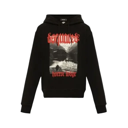 Dsquared2 Graphic Printed Drawstring Hoodie