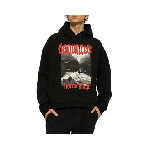 Dsquared2 Graphic Printed Drawstring Hoodie