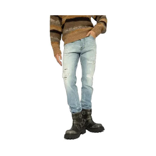 Dsquared2 Distressed Straight-Leg Jeans