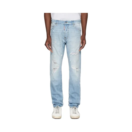 Dsquared2 Distressed Straight-Leg Jeans