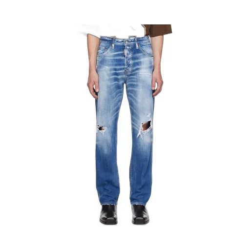 Dsquared2 Distressed Straight-Leg Jeans