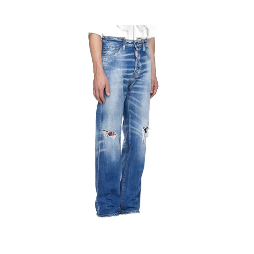 Dsquared2 Distressed Straight-Leg Jeans
