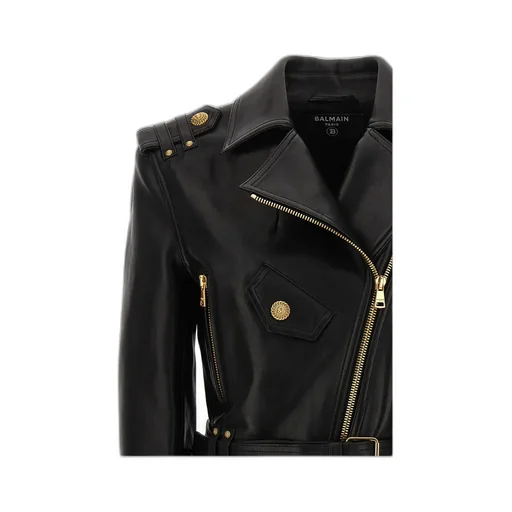 Balmain Biker Belted Jacket