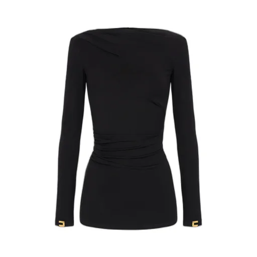 Elisabetta Franchi Draping Jersey Top