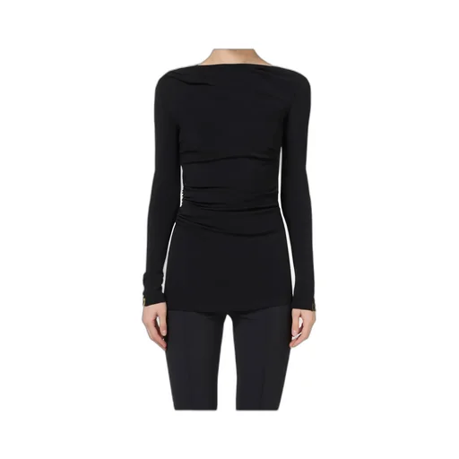 Elisabetta Franchi Draping Jersey Top