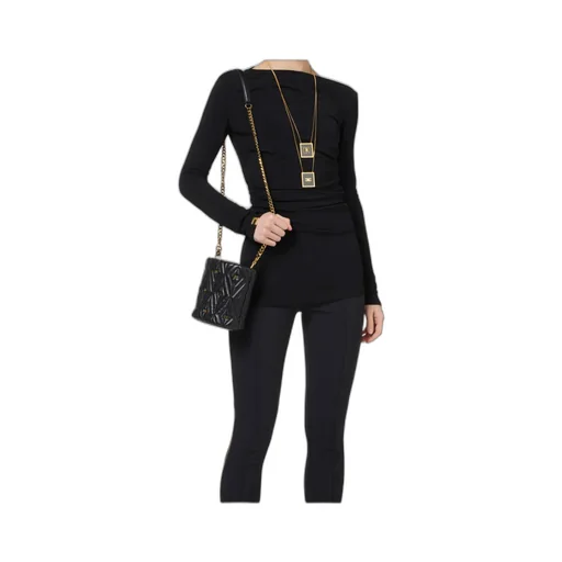 Elisabetta Franchi Draping Jersey Top