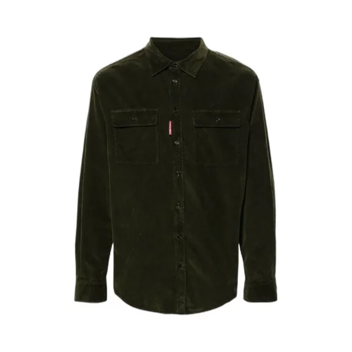 Long-Sleeved Corduroy Shirt