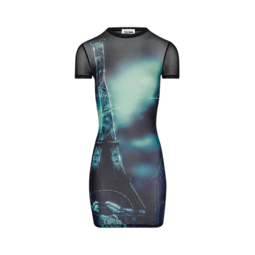 Pigalle-Print Mesh Mini Dress