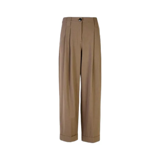 Ganni Straight Leg Pleated Pants