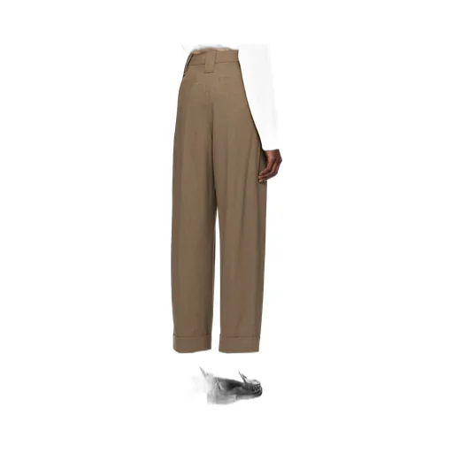 Ganni Straight Leg Pleated Pants