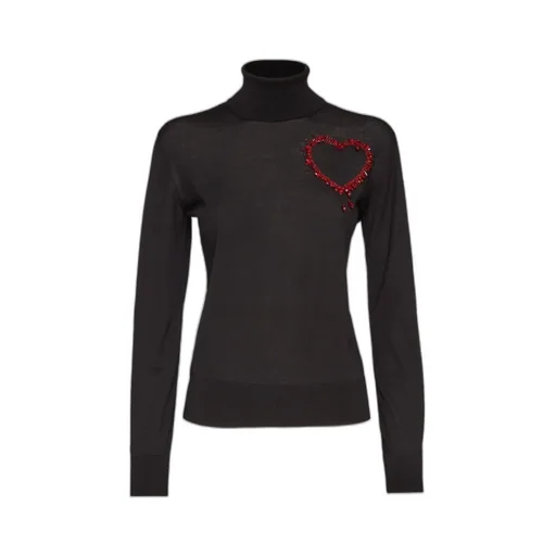 Dsquared2 Heart Embellished Turtleneck Knitted Jumper