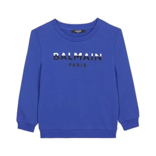 Balmain Kids Logo Printed Crewneck Sweatshirt