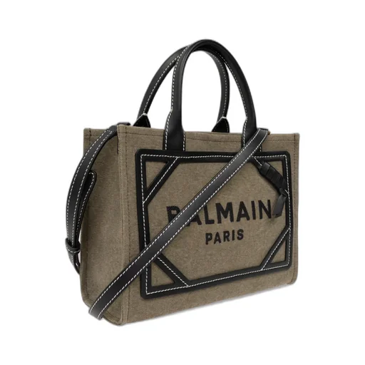 Balmain Logo Detailed Top Handle Bag