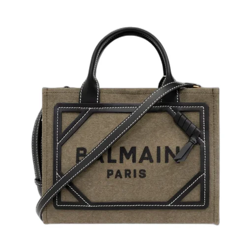 Balmain Logo Detailed Top Handle Bag