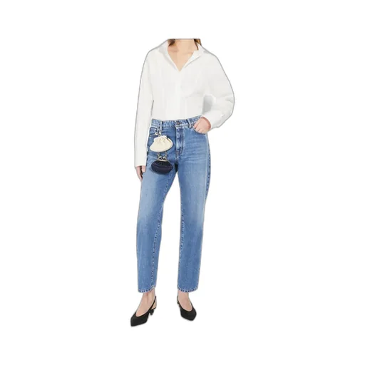 Weekend Max Mara Logo Patch Straight Leg Jeans