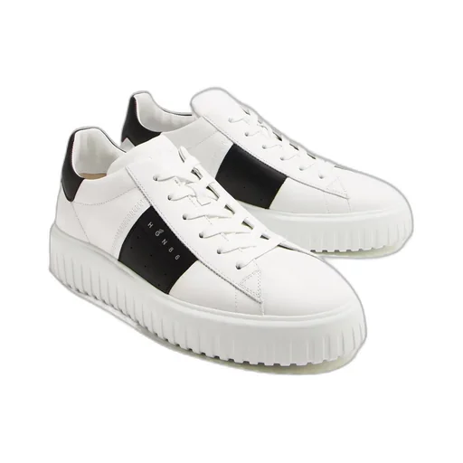 Hogan Round-Toe Lace-Up Sneakers
