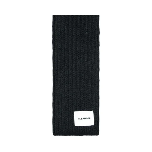 Jil Sander Brushed Logo-Patch Scarf