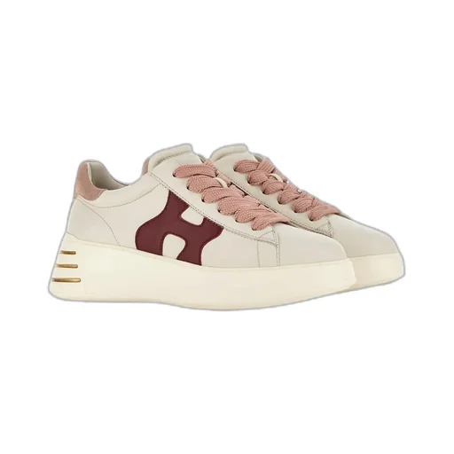 Hogan Rebel Logo Patch Lace-Up Sneakers
