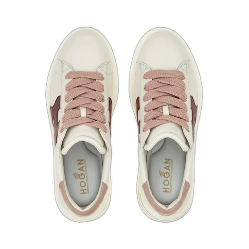 Hogan Rebel Logo Patch Lace-Up Sneakers