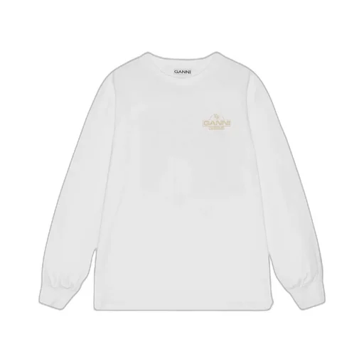 Ganni Logo Printed Crewneck Sweatshirt