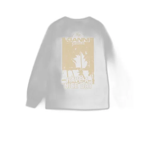 Ganni Logo Printed Crewneck Sweatshirt