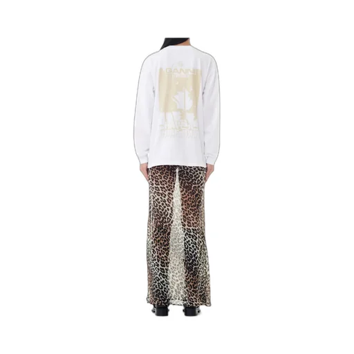 Ganni Logo Printed Crewneck Sweatshirt