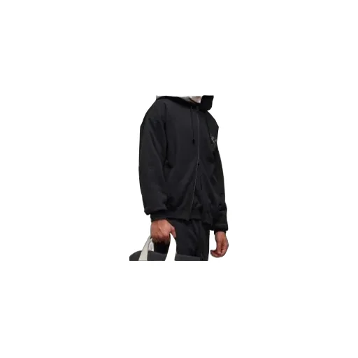 Y-3 Logo Printed Zip-Up Hoodie