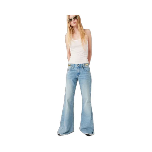 Stella Mccartney Mid-Rise Frayed-Edge Bbootcut Jeans
