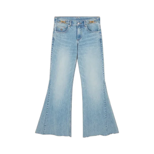 Stella Mccartney Mid-Rise Frayed-Edge Bbootcut Jeans