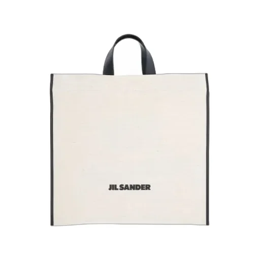 Jil Sander Logo Printed Top Handle Bag