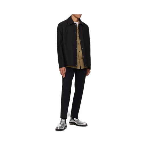 Jil Sander Logo Printed Button-Up Jacket